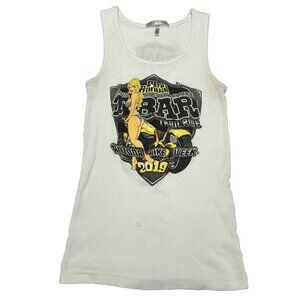 Hot Leathers Biker Week Shirt Womens 2XL White Tank Top Stretch